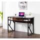 17 Stories 47.2" Home Office Desk w/ Storage Drawer & Shelf Wood/Metal in Black/Brown | 29.5 H x 47.2 W x 23.6 D in | Wayfair