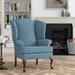 Wingback Chair - Lark Manor™ Lucious 28Cm Wide Wingback Chair Polyester/Fabric in Blue | 42 H x 28 W x 35 D in | Wayfair CAGY1717 39053365