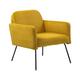 Fauteuil en velours jaune