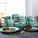 17 Stories Kaj 32 Piece Dinnerware Set, Service for 8 Ceramic/Earthenware/Stoneware in Green | Wayfair 983FCDD598A541F0B054E23CB213A442