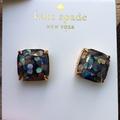 Kate Spade Jewelry | Kate Spade Glitter Stud Earrings | Color: Black/Gold | Size: Os