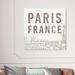 Latitude Run® Paris France - Wrapped Canvas Textual Art Print Metal in Brown | 40 H x 40 W in | Wayfair 6152A5754AC7464F9B48444ED13F28ED