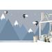 GK Wall Design Cartoon Mountain Landscape Removable Textured Wallpaper Non-Woven in Gray | 112" W x 75" L | Wayfair GKWP000363W112H75