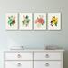 East Urban Home Botanical Canvas Wall Art Home Decor - Folk Art Flowers by Annie Bailey Canvas in Green/Red/Yellow | 20 H x 64 W x 2 D in | Wayfair