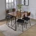 17 Stories 30" Dining Table Wood/Metal in Black/Brown/Gray | 29 H x 47 W x 30 D in | Wayfair 04F2B973241E40ED92C162B0411907D6