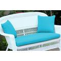 Sky Blue Loveseat Cushion With Pillows- Jeco Wholesale FS027-CL