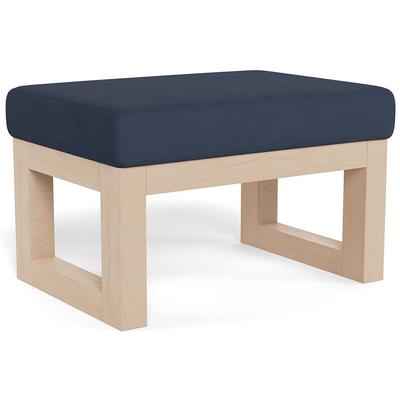 Monte Design Joya Ottoman - Clear Maple / Navy Blue Performance Microfiber