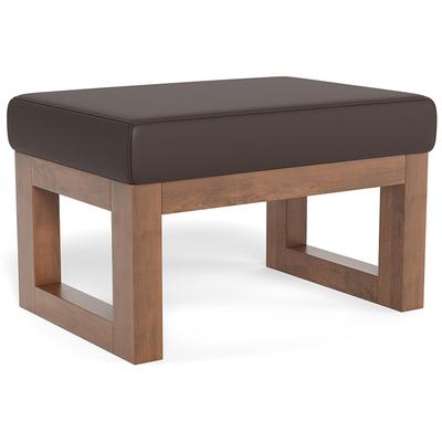 Monte Design Joya Ottoman - Walnut / Brown Enviroleather