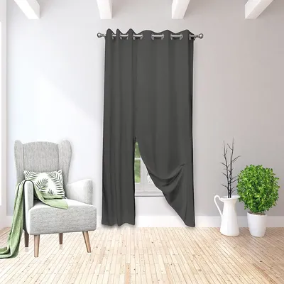 Kelvinkelvin Isaac Solid Magnetic Window Curtain Set Grey 38x84 Dailymail