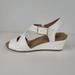 Giani Bernini Shoes | Giani Bernini Belinaa Memory Foam Wedge Sandal Womens Size 9 White | Color: Tan/White | Size: 9