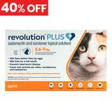 40% Off Revolution Plus For Medium Cats 5.5-11lbs (2.5-5kg) Orange 6 Pack