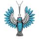 MILENA Pendant Necklace Silver and Turquoise Paradise Bird