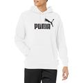 PUMA Men's Essentials Big Logo Hoodie Hooded Sweatshirt, White, S