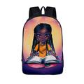 QPYYBR Afro Girl Backpack Princess with Crown Children School Bags for Teenager American Africa Black Girls School Backpack Kid Bookbag