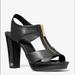 Michael Kors Shoes | Michael Kors Liesel Lock Platform Black Sandal#7.5 | Color: Black | Size: Various