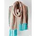 Anthropologie Accessories | Anthropologie Ashleigh Basketwoven Scarf | Color: Blue/Orange | Size: Os