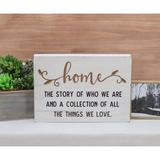Gracie Oaks Carved Wood Home Box Sign Tabletop Decor Wood in Black/Brown/White | 7 H x 10 W x 1.5 D in | Wayfair 6CE715FD88E441A4A423C2F1556594B2