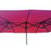 Arlmont & Co. 15X9ft Double Sided Balcony Umbrella Outdoor Market Dining Table Garden Super Large Waterproof Double Umbrella w/ Crank & Vent | Wayfair