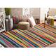 Handmade - 100% Cotton Recycle Chindi Rag Rug Multi Colour Area Rug Kitchen Hall Area Runner Rug Mat (160 x 230 cm)