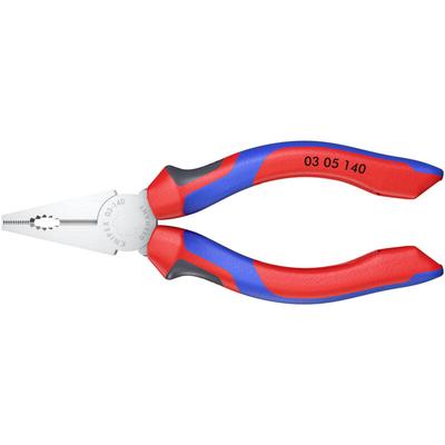 Knipex - 03 05 140 Kombizange mit Mehrkomponenten-Hüllen verchromt 140 mm Image