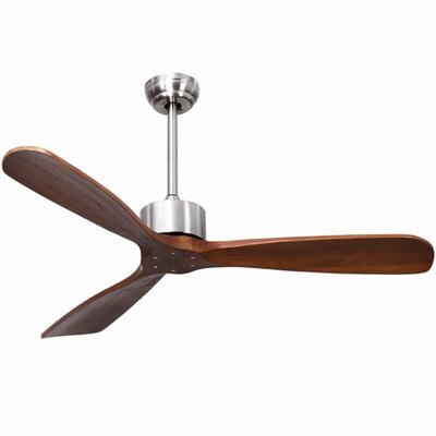 Costway 52 Inch Modern Brushed Nickel Finish Ceiling Fan with Remote Control
