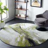 Gray/Green 79 x 79 x 0.51 in Area Rug - Wade Logan® Rizer Abstract Area Rug Polypropylene | 79 H x 79 W x 0.51 D in | Wayfair