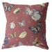 Rosalind Wheeler Butterflies & Bowls Broadcloth Indoor Outdoor Zippered Pillow White Polyester/Polyfill in Orange | 16 H x 16 W x 5 D in | Wayfair