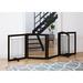 Archie & Oscar™ Johansson Free Standing Pet Gate Wood (a more stylish option)/Metal (a highly durability option) in Black/Brown | Wayfair