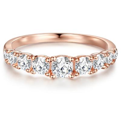 Trilani Ring Sterling Silber Zirkonia in Roségold 53 Damen Image