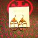 Tory Burch Jewelry | New Tory Burch Big T Logo Earrings | Color: Gold | Size: Os