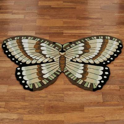 Mona Butterfly Shaped Rug Multi Warm, 2'6" x 4'4", Multi Warm