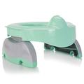 Kalencom Potette Plus Premium 2 in 1 Travel Potty and Toilet Seat Trainer Ring with Built in Pee Guard and Easy-Grip Handles (Teal/Gray)