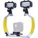 Movo Photo XL Underwater Diving Rig Bundle with 2 Rechargeable LED Lights for GoPro LED-WPX2+GB-U80