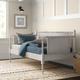 Birch Lane™ Delaria Turned Leg Daybed - Twin Wood in Gray | 42.24 H x 41.14 W x 80.39 D in | Wayfair BE770AA4F4664A0FA80E840814183452