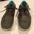 Nike Shoes | Nike Solarsoft Moccasin Premium Woven Snea | Color: Blue/Green | Size: 9