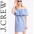 J. Crew Dresses | J.Crew Off-Shoulder Summer Ruffle Dress | Color: Blue | Size: S