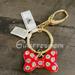 Disney Accessories | Disney Parks Minnie Mouse Jeweled Bow Keychain | Color: Gold/Red | Size: Os