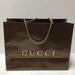 Gucci Bags | Authentic Gucci Glossy Gift Bag 13.5" X 10.5" X 6" | Color: Brown | Size: 13.5" X 10.5" X 6"