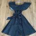 Anthropologie Dresses | Anthropologie Nwt Navy Polka Dot Dress Nwt Sz 4 | Color: Blue/White | Size: 4