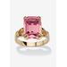 Women's Yellow Gold Plated Simulated Birthstone Ring by PalmBeach Jewelry in October (Size 9)