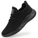 BUBUDENG Men's Trainers Fashion Sneakers Walking Casual Running Shoes Gym Sport Tennis Shoes Black,7 UK(Label Size: 41)