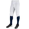 CHAMPRO Men' Triple Crown Classic Baseball Knickers with Pinstripes White, Navy