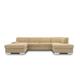 DOMO. Collection Star Wohnlandschaft, U-Form, Polstergarnitur, Sofa, Couch 150 x 304 x 150 cm in Microfaser beige