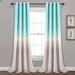 Umbre Fiesta Room Darkening Window Curtain Panels Aqua/Gray 52X95 Set - Half Moon 16T005379