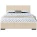 Abbey Platform Bed, Beige, King - Camden Isle Furniture 102433