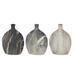 Juniper + Ivory Set of 3 9 In. x 13 In. Contemporary Vase Black Stoneware - Juniper + Ivory 93688