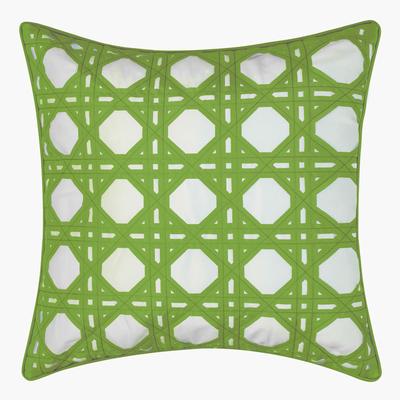 Indoor & Outdoor Rattan Geometric Decorative Pillow by Levinsohn Textiles in Leaf