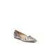 Wide Width Women's Havana Flat by Naturalizer in Tan Snake (Size 7 1/2 W)