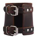 Armure de bras en cuir PU pour hommes et femmes bracelet de manchette gantelet protège-bras