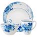 Noritake Blossom Road 4-Piece Place Setting, Service for 1 Porcelain/Ceramic in Blue/White | Wayfair 1732-04G